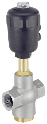3-way pneumatic globe valve