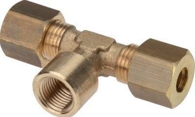 Brass is a suitable material for compression fittings used with PEX.