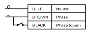 Wiring diagram for a 2-point AC electric actuator