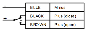 Wiring diagram for a 3-point DC electric actuator