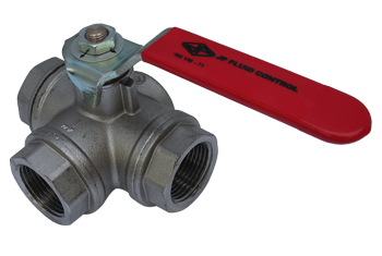 Example of a 3-way ball valve