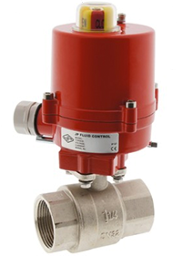 Figure 1: A 2-way brass electric ball valve suitable for vacuum applications