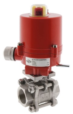 Figure 3 : robinet à boisseau sphérique électrique à 2 voies en acier inoxydable 24 V CC