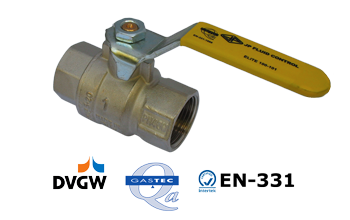 Common gas ball valve approvals DVGW, GASTEC, EN-331