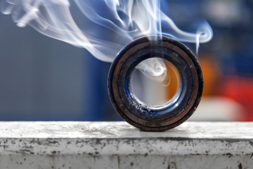 A failed bearing will quickly heat up due to significant friction force increases.