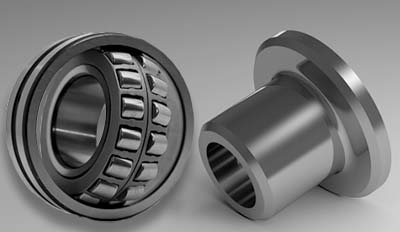 Bushing (right) and bearing (left)