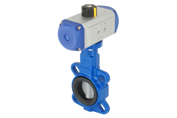 A pneumatic butterfly valve