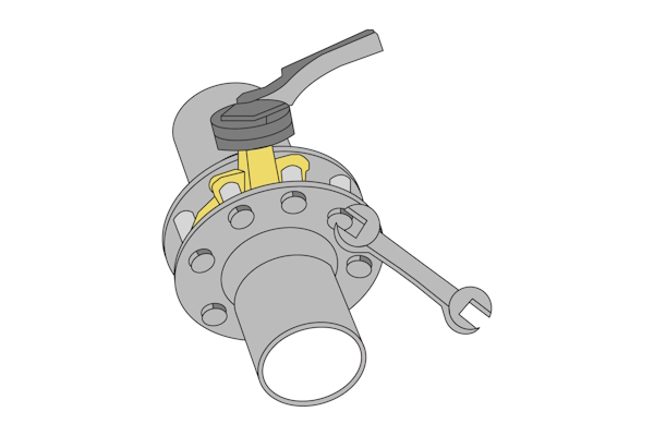 Insert all bolts and tighten them gradually in a cross pattern.