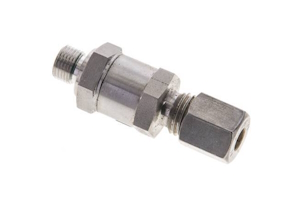 A check valve with compression ring connection type