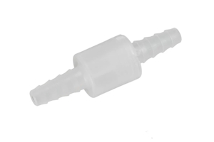 A check valve with hose pillar/barb connection type