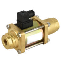 Coaxial solenoid valve suitable for highly viscous fluids