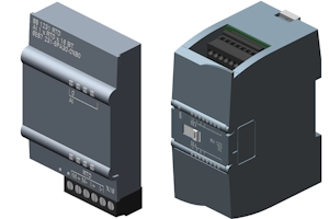 Un module E/S analogique (à gauche) et un module E/S numérique (à droite).