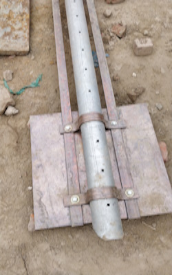 Earthing electrode with copper plate