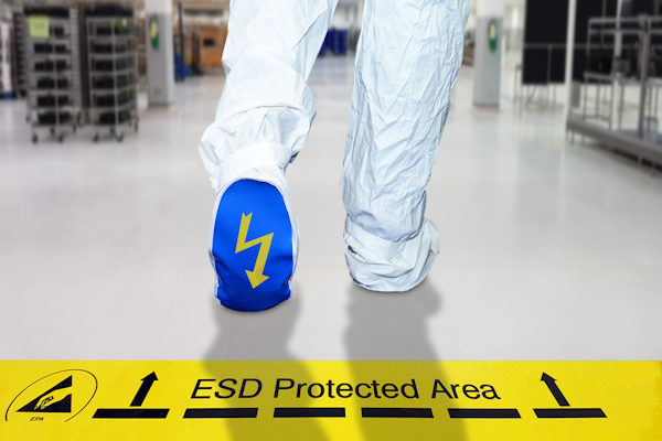 ESD-beschermde gebieden moeten duidelijk gemarkeerd worden.