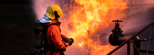 Brand in een aardgasstation