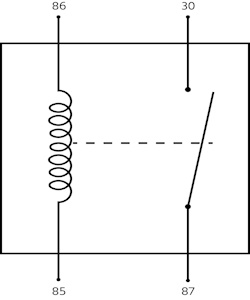 Normaal open 4-pins relais