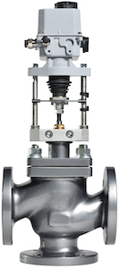 A pneumatic globe valve