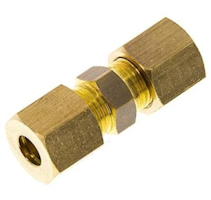 Brass high-pressure compression fitting