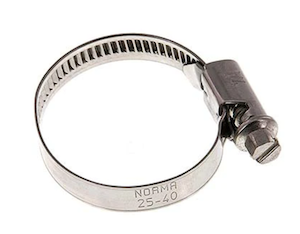 A worm gear hose clamp