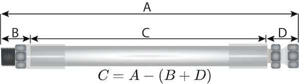 Calcular la longitud de la manguera