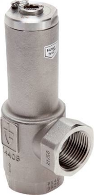 A stainless steel pressure relief valve