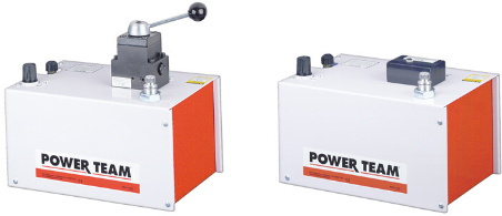 Air-powered hydraulic pumps