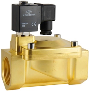 Indirect acting solenoid valve