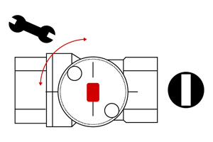 Configuración de válvula de bola eléctrica 1