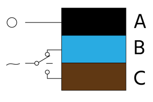 Diagrama de cableado de AW1-230AC y AW1-024AC (control de tres puntos): El cable negro está permanentemente conectado al neutro. Conectar el cable azul al positivo gira la válvula de bola en una dirección, mientras que conectar el cable marrón al positivo gira la válvula en la dirección opuesta.