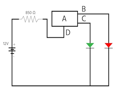 Limit switch wiring diagram: limit switch (A).