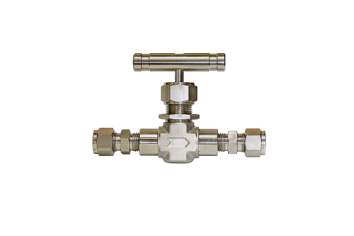 A stainless steel needle valve