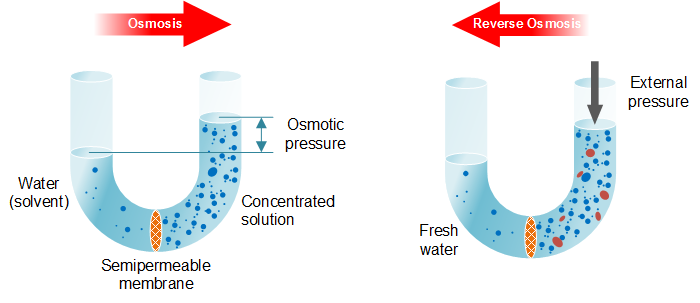 Working principle of osmosis revere osmosis