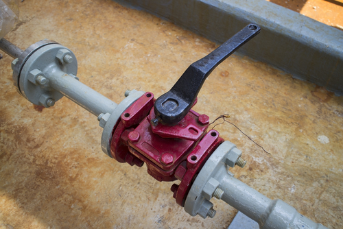 A plug valve in an industrial system