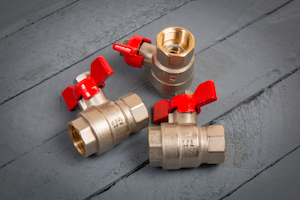 Brass ball valves are common in plumbing systems