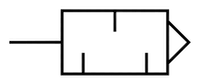 Pneumatic silencer symbol