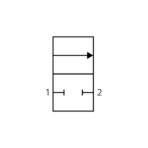 2/2-way valve symbol