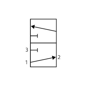 3/2-way valve symbol