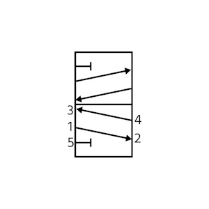 5/2-way valve symbol