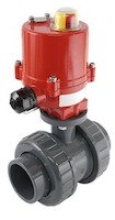 Electric actuated PVC ball valve