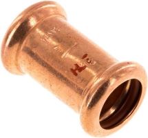 Straight press fitting made from copper alloy