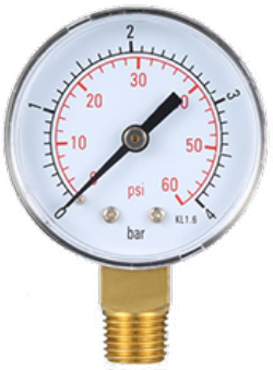2" Pool Spa Filter Utility Pressure Gauge for Water Oil Gas 1/4" NPT Lower for sale online 