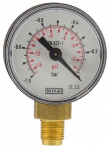 Een vacuüm manometer.