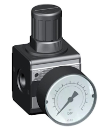 A pressure regulator suitable for water and air.