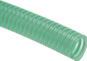 PVC suction-pressure hose with hard PVC support coil