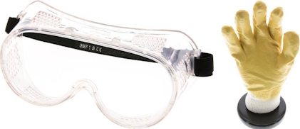 Las gafas de seguridad y los guantes son los EPI mínimos necesarios para limpiar los vertidos de petróleo.