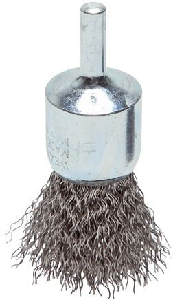 A shank wire brush is designed for cleaning hard-to-reach surfaces