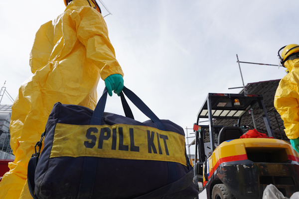 Special spill kits are available for cleaning up hazardous spills.