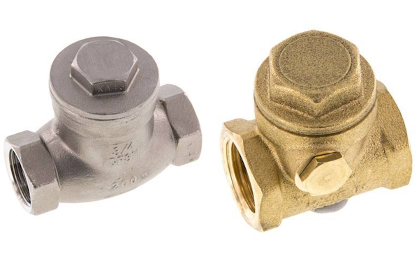 Determine if the system needs a robust material like stainless steel (left) or a more cost-effective material like brass (right).