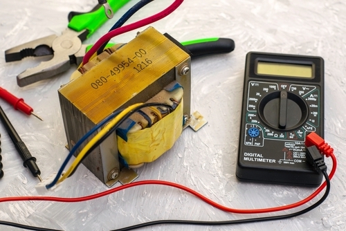 Checking a low voltage transformer with a multimeter