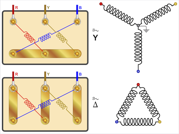 Star and delta connections